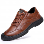 Mada Natūralios odos Vyri&scaron;ki laisvalaikio batai Neslystantys sportbačiai Vyri&scaron;ki žygio batai Zapatos Hombre Sapatos Masculino Schoenen Chaussure Homme 38 ruda