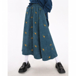 Gėlių siuvinėjimas Velvetinis sijonas moteri&scaron;kas elastingas juosmuo, linija laisvas laisvas laisvas laisvas sijonas vidutinio blauzdos viduriui, moteri&scaron;kas eleganti&scaron;kas Mujer vienspalvis sijonas L