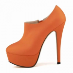 Moteri&scaron;ki batai Seksualūs stiletto mados rudens žiemos 14 cm apvalūs pir&scaron;tai auk&scaron;takulniai moteri&scaron;ki kasdieniai platforminiai auk&scaron;takulniai odiniai vakarėlių batai 39 oranžinė