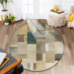 Apvalus kilimas moderniam svetainės kambariui, skandinavi&scaron;ko stiliaus plotinis kilimas, kilimėlis kėdei, kilimėlis prie lovos, dekoras diameter 60CM