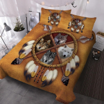 Indi&scaron;kas Bohemi&scaron;kas Gaudyklė Vilkas Ruda Patalių Komplektas Karali&scaron;ko Dydžio Karalienės Dydžio Dvigulis Pilnas Viengulis Dydis Patalių Komplektas 140x200cm 3pcs
