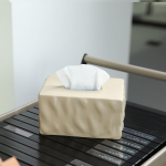Ceramic Holder for Facial Tissue Storage in Living balta