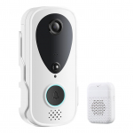 I&scaron;manus durų skambutis, skambučio durų kamera, TY programėlės valdymas, infraraudonųjų spindulių naktinis matymas, dviejų dažnių WiFi, belaidis vaizdo juoda