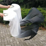 Ilgis Pardavimas &Scaron;okio Ventiliatorius Gradientas &Scaron;okėjas Praktika Imitacija Ilgi Ventiliatoriai &Scaron;okio Pasirodymo Rekvizitai Baltas One piece 1.2cm