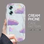Mielas animacinių filmų ra&scaron;tų kreminės tekstūros korpusas, banguotas kra&scaron;tas, mink&scaron;tas silikoninis telefono dėklas, skirtas OPPO Reno Realme Realme 5S balta