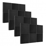 &bdquo;Studio Acoustic Foams&ldquo; garso izoliacinės putos, garsą sugeriančios plok&scaron;tės, nepralaidžios garsui 24pcs tamsiai pilka spalva