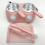 Elektrinis &scaron;ildymas saldainių &scaron;okolado lydymo puodas &scaron;okolado fontanas &bdquo;pasidaryk pats&ldquo; virtuvės įrankis su &scaron;irdies formos formele muilui gaminti