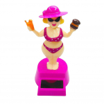 Saulės energija, purtanti galva, siūbuojanti Havajų mergaičių automobilio interjero puo&scaron;mena Kūrybi&scaron;ka &scaron;okanti lėlė Automobilio ornamentas Saulės energija Žaislinis automobilio modeliavimas raudona