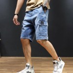 Madingi vyri&scaron;ki laisvi kelių ki&scaron;enių džinsiniai darbiniai &scaron;ortai Size 36
