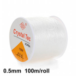 500/100m Skaidri Elastinga Kri&scaron;tolinė Linija DIY Karoliukų Vėrimo Tamprios Virvelės Siūlas Vėriniui Apyrankei Papuo&scaron;alų Gamybos Virvė Vielos Reikmenys 100m(1 roll)