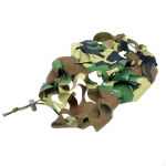 Greitas &scaron;almo dangtelis, maskuojantis Camo Ghillie galvos apdangalas, skirtas važinėti dviračiu džiunglėse Style B