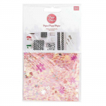 Papier d&eacute;coratif - RICO DESIGN - Champ de fleurs - Rose et cuivr&eacute; - 30 x 42 cm - 3 pcs