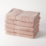TODAY Essential - Lot de 5 draps de bain 70x130 cm 100% Coton coloris rose rožinė