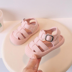 Korėjieti&scaron;ko stiliaus kvėpuojantys basutės su uždaru priekiu mažiems vaikams nuo 1 iki 3 metų Size 23/15 cm insole rožinė