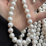 Baltas perlas, apvalus izoliacinis perlas, 12 mm, skirtas papuo&scaron;alams gaminti &bdquo;pasidaryk pats&ldquo; apyrankės auskarai, kaklo papuo&scaron;alai 12mm balta