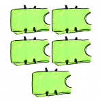 5 vnt. vaiki&scaron;kų treniruočių mar&scaron;kinėlių be rankovių, praktikos mar&scaron;kinėliai apvalia i&scaron;kirpte, komandiniai mar&scaron;kinėliai futbolui ir kitoms sporto &scaron;akoms fluorescencinė žalia spalva