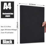 640/400/240/160 puslapių Itin storų linijų studento dienora&scaron;tis Ne&scaron;iojamasis kompiuteris Biuro reikmenys A4/A5/A6 PU odinis verslo darbo bloknotas A4 Black 400page
