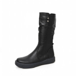 Moteri&scaron;ki aulinukai Moteri&scaron;ki batai Užtrauktukas Vidutinio ilgio auliniai batai PU oda Ilgaauliai batai Batai Moterų mada Ruduo Žiema Žemo kulno aulinukai Zapatos 43 juoda