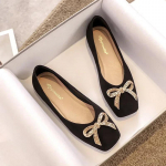 Moteri&scaron;ki plok&scaron;čiapadžiai eleganti&scaron;ki blizgūs kri&scaron;toliniai kaspinėliai madingi moteri&scaron;ki plok&scaron;čiapadžiai balerinos bateliai su rai&scaron;teliais kvadratiniu priekiu plok&scaron;ti batai moterims plok&scaron;ti batai 34 juoda