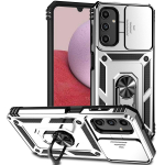 Skirtas Samsung Galaxy A14 a14 5G Case Armour Smūgiams atsparus automobilio stovas telefono dėklas, skirtas Samsung A 14 14A 5G Slide Camera Protect galinis dangtelis For Galaxy A14 5G rožinio aukso spalvos