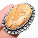 Picture Jasper Handmade 925 Sterling Silver Jewelry Ring Size 6.5 i7g33