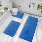 Reljefinio akmens ra&scaron;to neslystantis vonios kilimėlis Three-Piece Set: 40*50, 40*60, 50*80