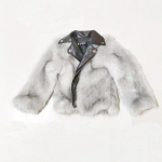 Rudeninis ir žieminis vaiki&scaron;kas paltai i&scaron; dirbtinio lapės kailio su atlapais, kasdienis paltas 150cm pilka