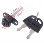 1 vnt. 16 mm cinko lydinio kameros užrakto durų spintelės spintelės pjedestalo spintelė + 2 raktai juoda