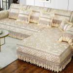 Sofa Cover Full Coverage Quilted Cushion For All Seasons High-end European Style Sofa Slipcover Elegant Furniture Protection 100*240cm