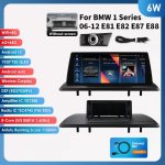 Hizpo 10.25 Automobilio multimedijos grotuvas GPS navigacija palaiko Carplay Android Auto BMW 1 serijai 06-12 E81 E82 E87 E88 Be ekrano GPS stereo RDS 6W 6G 64G