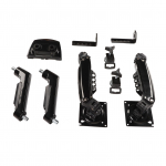 Dvigubo monitoriaus stalo laikiklis, reguliuojamos spyruoklinės pasukamos VESA rankos su C spaustuvu ir įvore montuojamu pagrindu