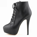 Moteri&scaron;ki Ankle Boots Stilettos Ruduo Žiema Apvalus Pir&scaron;tas Pole Dance Seksualūs Auk&scaron;takulniai Siurbliai Mada Užtrauktukas Nėriniai Moteri&scaron;ki Batai Didelis Dydis 39 black