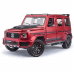 1:32 G700 Lydinio Automobilio Modelis Imitacinis Žaislas Lietas Lydinio Žvaigždėtas Dangus Vir&scaron;us Keturių Ratų Visureigis su Garsu ir &Scaron;viesomis Kolekcionuojamas Vaikų Dovana raudona
