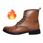 Vyri&scaron;ki Korėjieti&scaron;ko stiliaus retro odiniai auk&scaron;takulniai Martin batai - Rudeniniai su pliusiniu pamu&scaron;alu, Didelių dydžių, Darbo ir Medvilnės variantai. Size 43