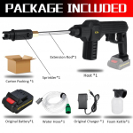 Ne&scaron;iojamas auk&scaron;to slėgio belaidis automobilio ploviklis 160W 12V pur&scaron;kiamas ploviklis galingas vandens valiklis sodo vandens srovė su 1/2 vnt. baterija Upgraded 1 x Battery