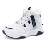 Žieminiai moteri&scaron;ki batai, 2024 m. Nauji madingi suvarstomi sportiniai korėjieti&scaron;ki moterų auk&scaron;takulniai laisvalaikio batai i&scaron; &scaron;iltos medvilnės 35