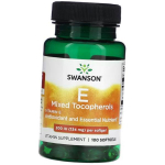 Vitaminas E, Vitaminas E Mi&scaron;rūs Tokoferoliai 200, Swanson 250 kapsulių (36280145) 250softgels
