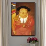 Fernando Botero kolekcija Dekoratyviniai paveikslai &Scaron;iuolaikinio meno spaudiniai ir modernūs namai Svetainės sienų dekoras Drobės tapyba be rėmelio 70*100cm No Frame