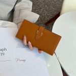 2025 Natūralios Odos Moteri&scaron;ki Piniginės Pirmas Karvės Odos Sluoksnis Ilga Piniginė H Užsegimas Delninės Moterims Dvisienė Piniginė Be Logotipo