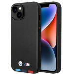 Etui Bmw Bmhmp14M22Ptdk Iphone 14 Plus / 15 Plus 6,7 Czarny/Black Leather Stamp Tricolor Magsafe