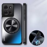 Dėl Moto Edge 60 Fusion 60pro 60S Magnetinis žiedas laikiklis dangtelis, skirtas Motorola Edge 50 Neo 50pro Matinis buferis Smūgiams atsparus dangtelis Matinis apvalkalas Motorola Edge 50 juoda