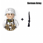Vaikų žaislai WW2 karinės armijos statybiniai blokeliai JAV JK Sovietų Kinijos Prancūzijos kareiviai Mini veiksmo figūrėlės Žaislai vaikams Kalėdinės dovanos