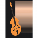 Abstraktūs Kūrybingi Smuiko Instrumentų Elementai Meno Plakatai-freskos Drobės Atspaudai Muzikos Klasės Miegamieji Kambarys Namų Dekoras 21cm&times;30cm NoFrame