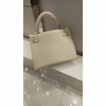 2025 Naujas Universalus Madingas Auk&scaron;tos Kokybės Tekstūros Odinis Krep&scaron;ys Rankinis Vienas Petys Kryžiuojamas Per Petį Antros Kartos Krep&scaron;ys 19x6x13cm balta/sidabras