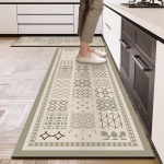 Neslystantis diatomito virtuvės kilimėlių rinkinys - Atsparus purvui, Lengvai prižiūrimas, Sugeriantis, Dviejų dalių kilimėlis kojoms 50x80cm+50x150cm