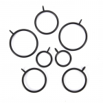 10 vnt juodo metalo užuolaidų žiedai pakabinami žiedai užuolaidoms ir strypams 5 dydžiai 28mm juoda