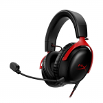 HyperX Cloud III laidinės žaidimų ausinės su mikrofonu, raudonos raudona