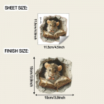 Animaciniai Mieli Peliukai Skaitantys Knygas Pelių Skylės Svetainės Studijos Namų Sienų Dekoravimo Lipdukai