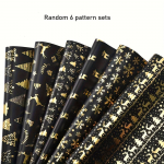 6pcs Set, Ultra-Long Christmas Gift Wrapping Paper - Christmas Foil Wrapping Paper -50.04cm x 69.85cm Rolls Random 6 pattern sets