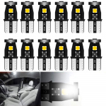 T10 LED Lemputė su Balsu, T10 LED Klaidų &Scaron;alintuvas, T10 LED Balta Sprogstanti &Scaron;viesa, Integruotas Klaidų &Scaron;alintuvas, CANBUS balta